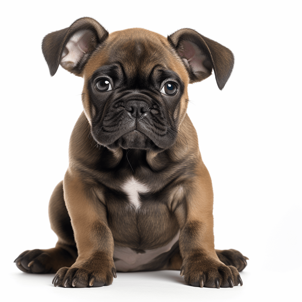 Grumpy puppy white background